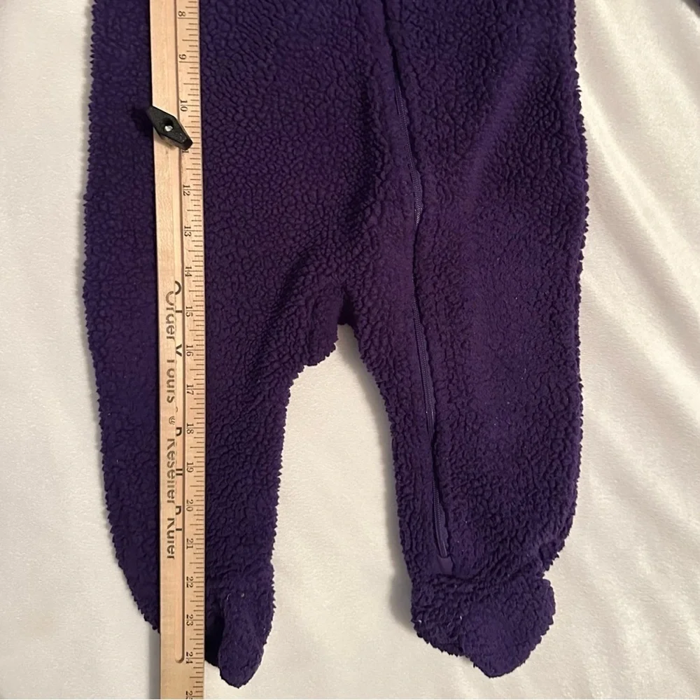Minnesota Vikings NFL Sherpa Teddy Fleece Zip 1pc Footie Sleeper/Outfit Baby 12M